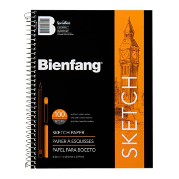 Bienfang Sketch Pad 8.5x11 Inch – 100 Sheets of Quality Art Paper