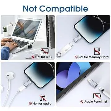 TechMatte USB C to Lightning Adapter 3 Pack for iPhones