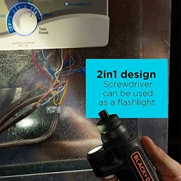 BLACK+DECKER 4V MAX* Cordless Screwdriver with LED Light