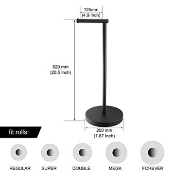 RODDX Stainless Steel Freestanding Toilet Paper Holder Stand