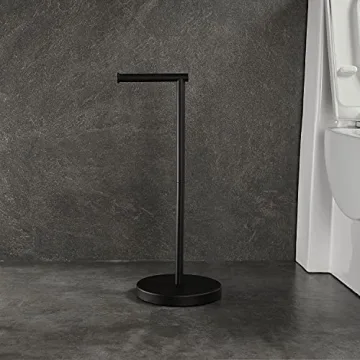 RODDX Stainless Steel Freestanding Toilet Paper Holder Stand