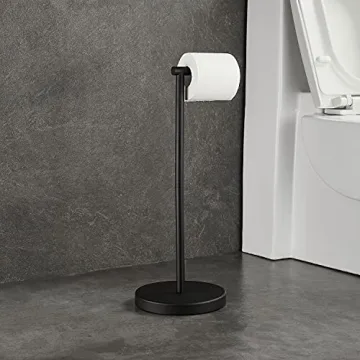 RODDX Stainless Steel Freestanding Toilet Paper Holder Stand