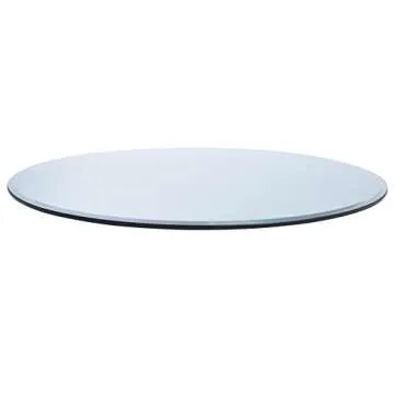 Spancraft 42" Inch Round 3/8" Thick Clear Glass Table Top with Pencil Edge Edge and Tempered Glass, Replacement Glass Table Top, Great for Dining Tables, end Tables, and Outdoor Patio Table Tops or