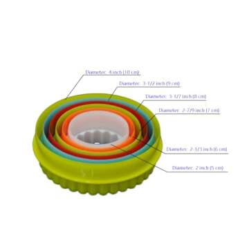 NELPLA Two-Sided Round Cutters Set – 6 Assorted Colors
