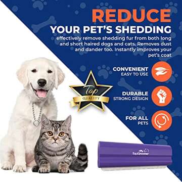 EasyGroomer Deshedding Brush for All Pets - Effective & Gentle