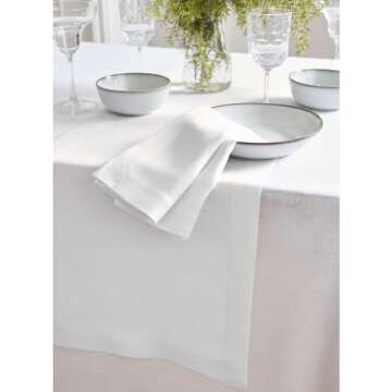Elegant 100% Pure Linen Table Runner from Solino Home