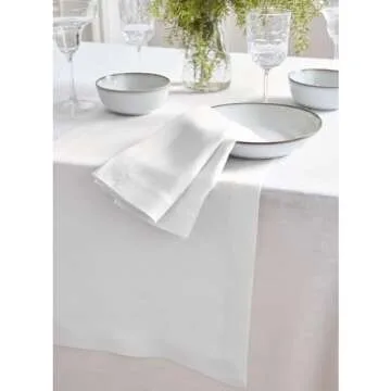 Elegant 100% Pure Linen Table Runner from Solino Home