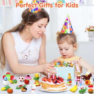 Moosia 120 Pack Animal Pencil Erasers for Kids Bulk Desk Pet Toy 3D Mini Puzzle Erasers Take Apart Erasers Treasure Box Toys Game Prize Party Favors Gift Classroom Prize Reward Back to School Supplies