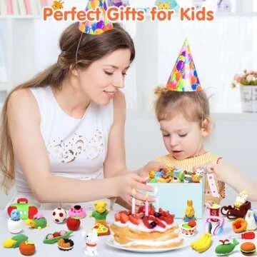 Moosia 120 Pack Animal Pencil Erasers for Kids Bulk Desk Pet Toy 3D Mini Puzzle Erasers Take Apart Erasers Treasure Box Toys Game Prize Party Favors Gift Classroom Prize Reward Back to School Supplies