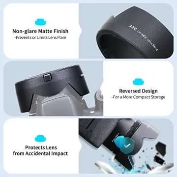 50mm Lens Hood for Canon EF 50mm f/1.8 STM - Black