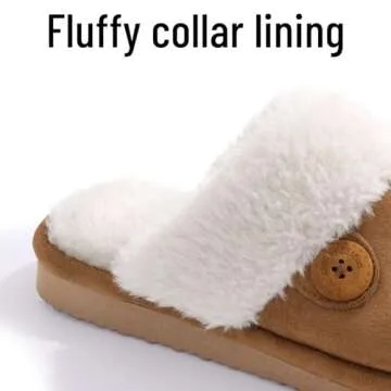 Litfun Women Fuzzy Slippers with Memory Foam for Comfort