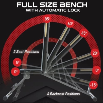 Fitness Reality Adjustable Weight Bench - 800 lb Capacity