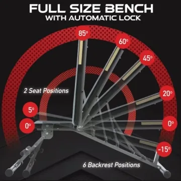 Fitness Reality Adjustable Weight Bench - 800 lb Capacity