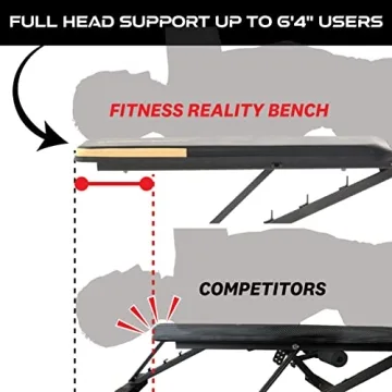 Fitness Reality Adjustable Weight Bench - 800 lb Capacity