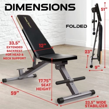 Fitness Reality Adjustable Weight Bench - 800 lb Capacity
