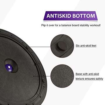 ZELUS Balance Ball Trainer Half Yoga Ball with Bands