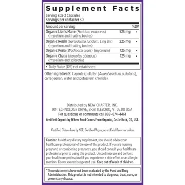 New Chapter Mind Force - Organic Mushroom Supplement