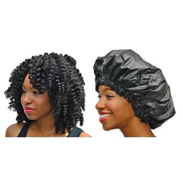 XL Shower Cap - Adjustable & WaterProof By Simply Elegant: The Satin Dream Jumbo ShowerCap X-Large a...