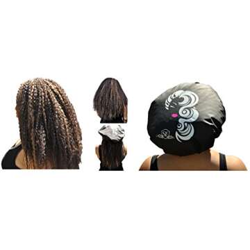 XL Shower Cap - Adjustable & WaterProof By Simply Elegant: The Satin Dream Jumbo ShowerCap X-Large and Extra Cute - The Best in Long Hair Products & Protection (Patented)