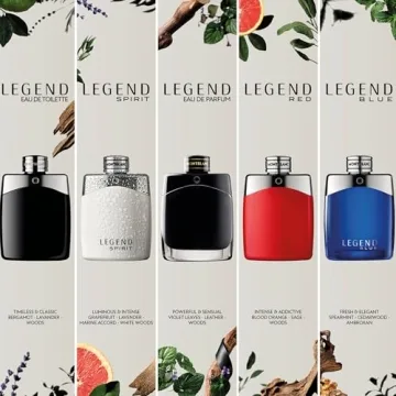 MONTBLANC Legend Eau de Toilette - Long Lasting Fragrance with notes of Bergamot, Jasmine & Sandalwood - Fresh & Fougere - 1.0 fl. oz.