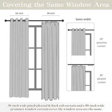 MASWOND Pinch Pleated Flax Linen Curtains 108 Inches Long 2 Panels Set for Living Room, Pleat Drapes Back Tab Semi Sheer Neutral Boho Ceiling to Floor Curtains for Bedroom 9 FT Natural W38xL108