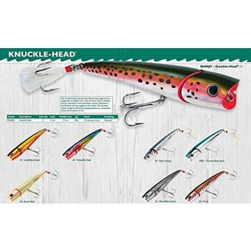 Creek Chub Knuckle Head Jointed Topwater Fishing Lure with Chugging and Popping Action, Freshwater and Saltwater Fishing Tackle, 5", 1 1/2 oz, Bone Flash