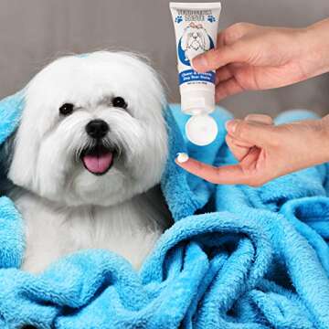 Squishface Tear Stain Paste - Cleans Dog Tear Stains - 2 Oz, Great for Long Hair Dogs Such as Poodles, Terriers and Maltese