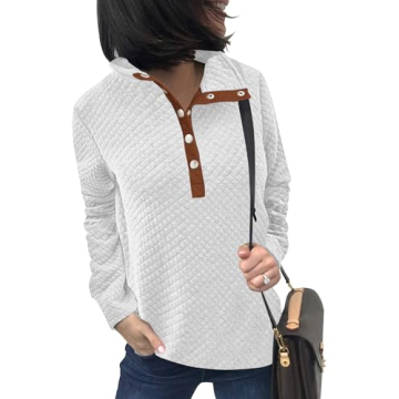 BTFBM Women 2023 Fashion Quilted Pattern Lightweight Zipper Long Sleeve Plain Casual Ladies Sweatshi...
