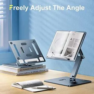 OATSBASF Adjustable Book Stand - Versatile Reading & Laptop Holder