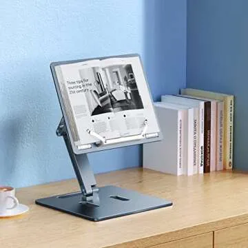 OATSBASF Adjustable Book Stand for Reading & Laptops
