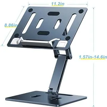 OATSBASF Adjustable Book Stand for Reading & Laptops