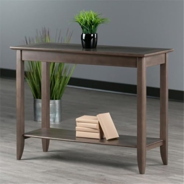 Santino Console Hall Table in Elegant Oyster Gray
