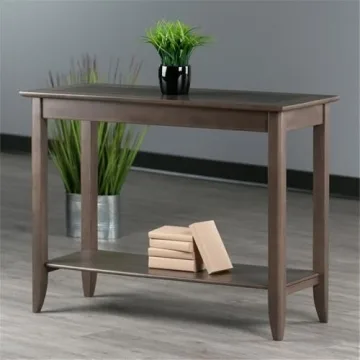 Santino Console Hall Table in Elegant Oyster Gray