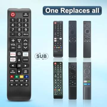 Pack of 2 Universal Samsung TV Remote Control Replacement for All Smart TVs