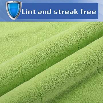 Ultra-Thick Microfiber Cleaning Cloths, Super Absorbent Dust Cloths Buffing Cloths with Two Color on Two Side by House Again, Lint Free Streak Free for Tackling Any Cleaning Job with Ease, 6-Pack