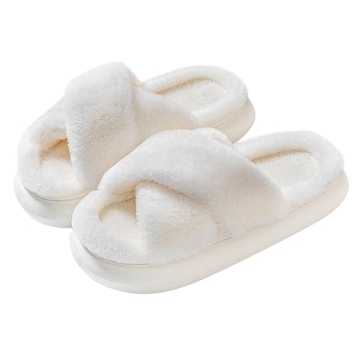 SOSUSHOE Women's Slippers - Cozy Fluffy Indoor Slippers for Home