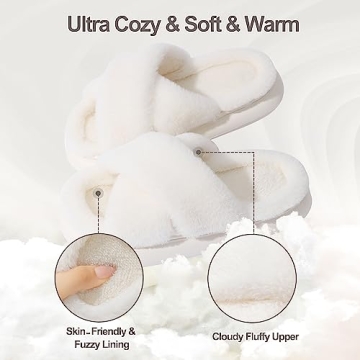 Comfortable SOSUSHOE Women's Fuzzy Slippers for Home