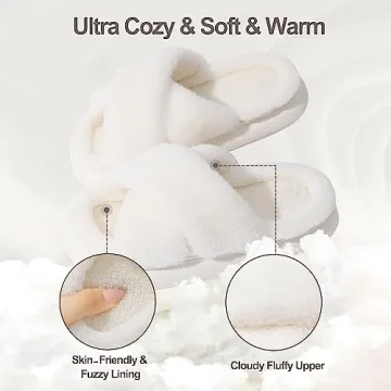 Comfortable SOSUSHOE Women's Fuzzy Slippers for Home