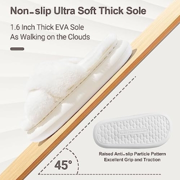 Comfortable SOSUSHOE Women's Fuzzy Slippers for Home