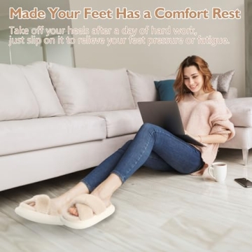 Comfortable SOSUSHOE Women's Fuzzy Slippers for Home