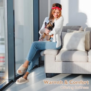 Comfortable SOSUSHOE Women's Fuzzy Slippers for Home