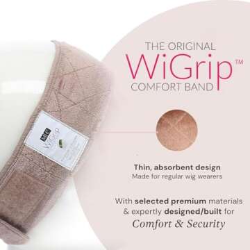 MILANO COLLECTION WiGrip, The Original Comfort Wig Grip Band, Adjustable Wig Band for Glueless Suppo...