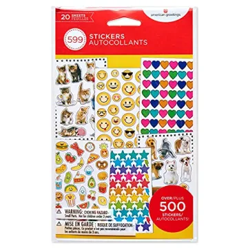 Vibrant American Greetings Kids Sticker Pack with 599 Stickers
