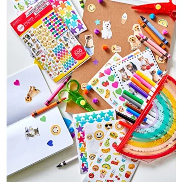 Vibrant American Greetings Kids Sticker Pack with 599 Stickers