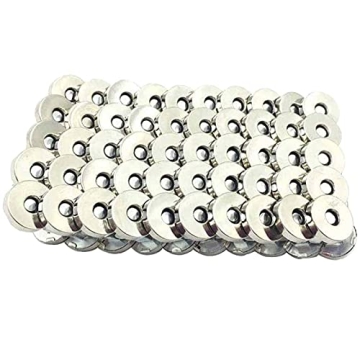 100 Sets Silver Tone Magnetic Purse Snap Clasps for DIY Bags