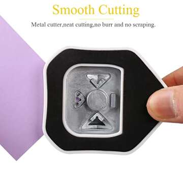 LOONENG 3 Way Chamfer Corner Punch, 3 in 1 Craft Paper Corner Cutter for Paper Crafts, Laminate, Car...