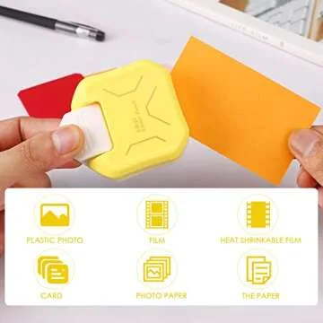 LOONENG 3 Way Chamfer Corner Punch, 3 in 1 Craft Paper Corner Cutter for Paper Crafts, Laminate, Cardstock, Business Card, DIY Projects, Photo, Card Making and Scrapbooking