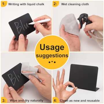 12 Pcs Mini Chalkboard Signs for Party Buffets and Events