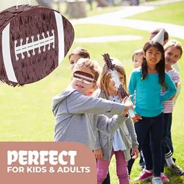 Birchio Football Pinata Bundle with a Blindfold and a Bat (16 x 10 x 4 Inches), Football Pinata for Boys, Perfect for Birthday Party, Sport Theme Party, Decoration
