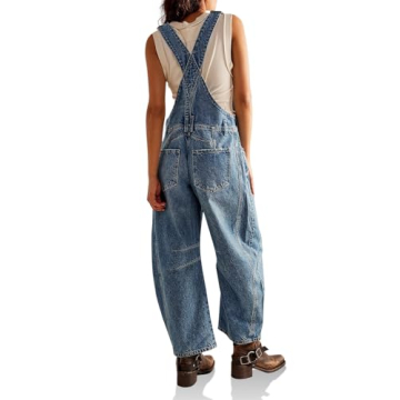 Stylish PLNOTME Women's Denim Bib Overalls for Everyday Wear